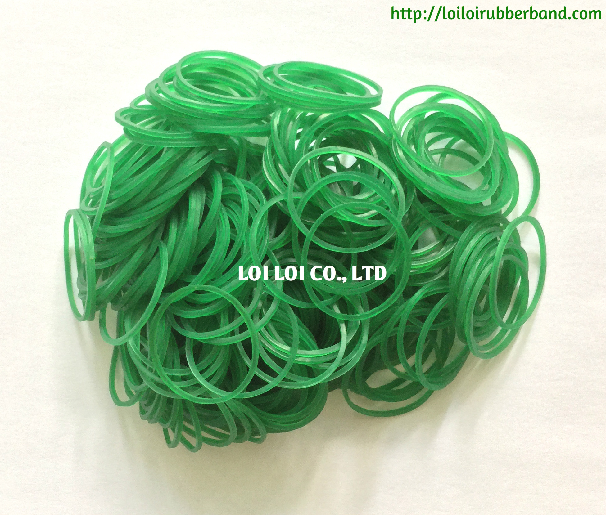 Hot sale custom any size green thin flexible rubber band with cheap price