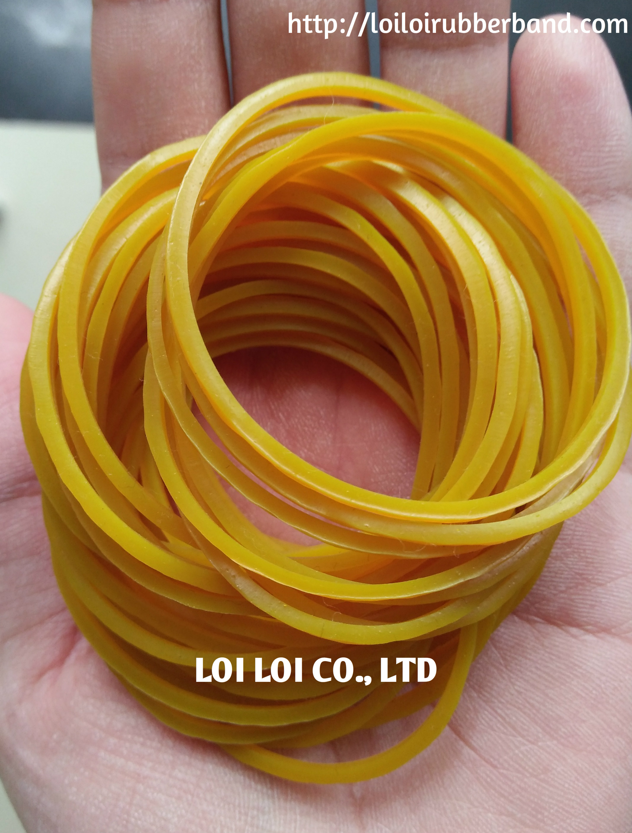 High quality durable bright yellow color elastic / Natural rubber band for tying vegetables and any purposes 