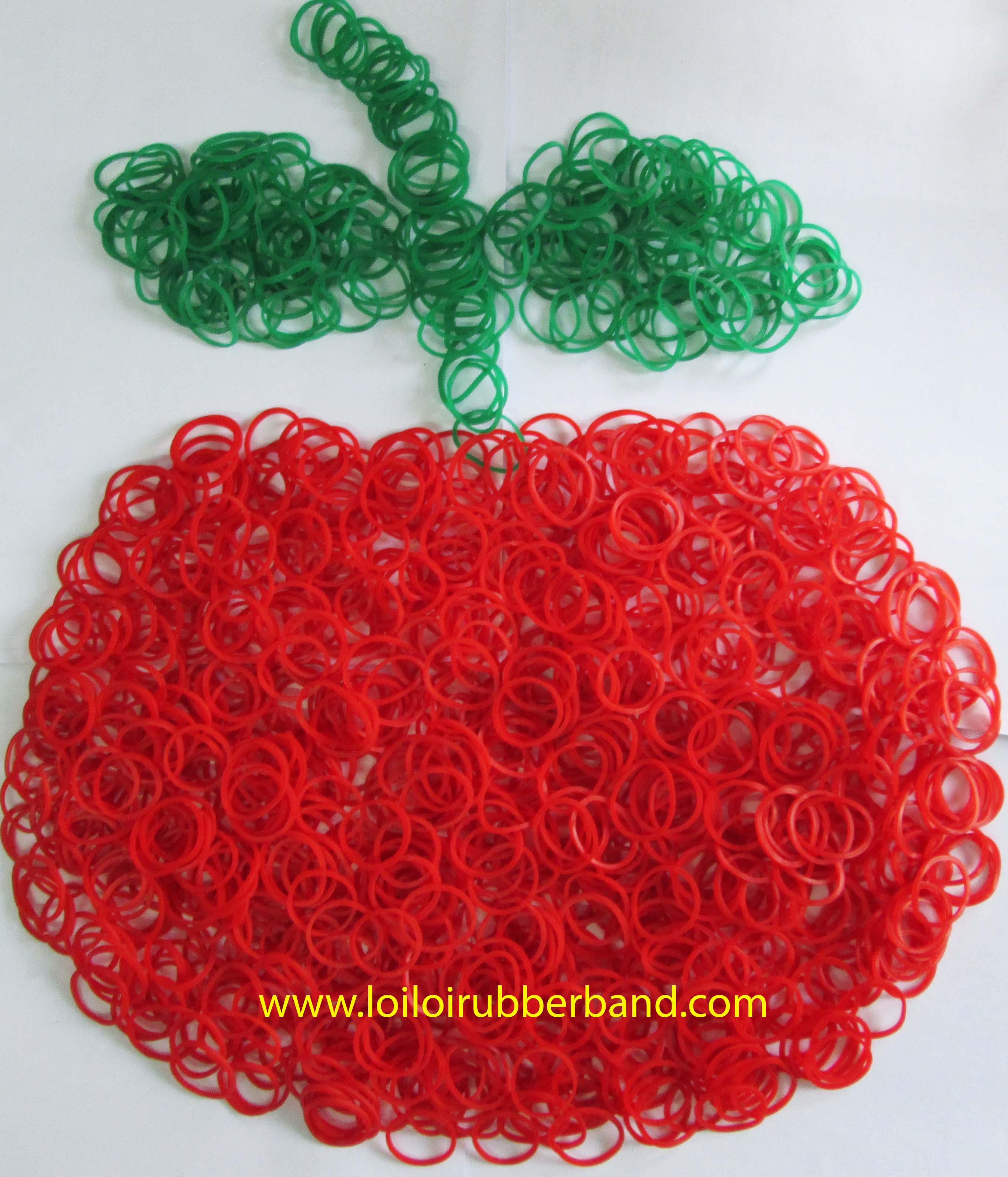 Size 008 transparent red rubber band - Green natural rubber band eco-friendly new colorful small size wholesale rubber band 