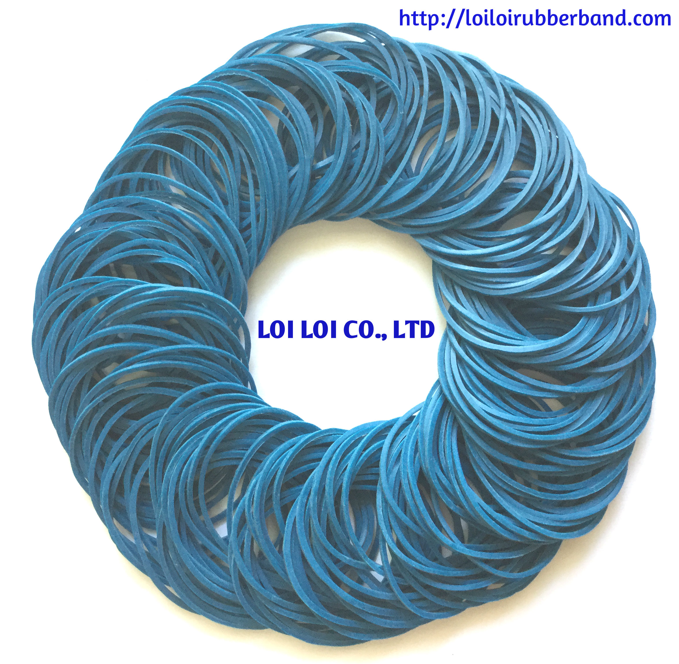 Blue rubber band ecofriendly for daily use