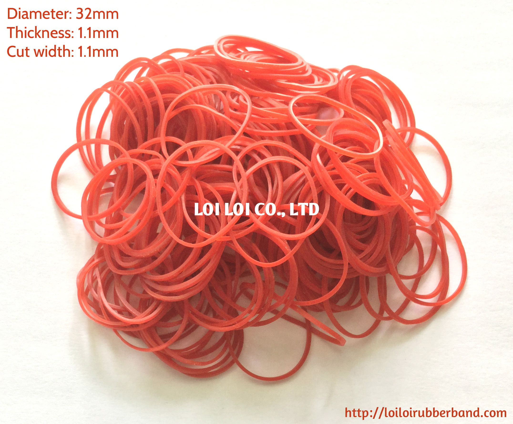 Red colour Thin Rubber Band good use for Gloves and other purposes
