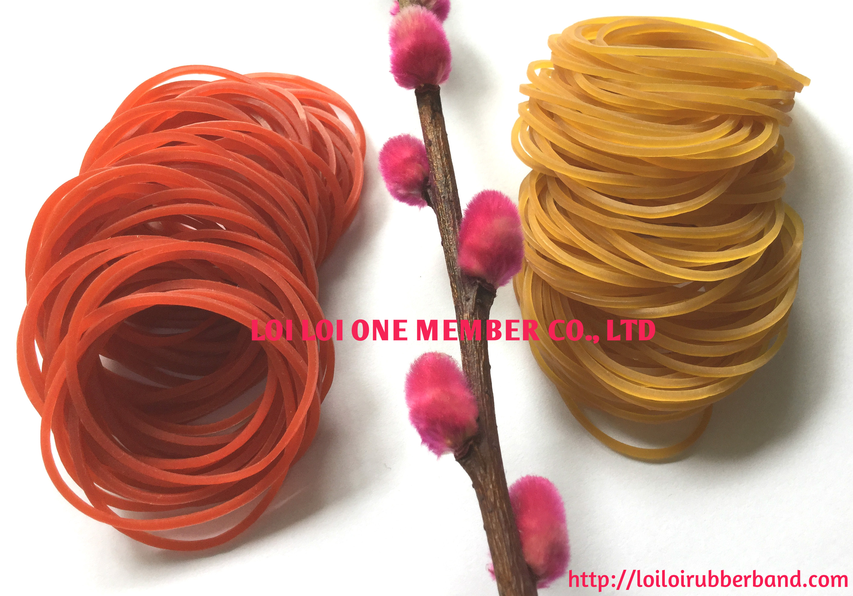 A grade Cheapest Natural colorful rubber bands RED + Light ORANGE nice colour Rubber band elastic 1