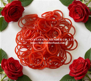 Natural color Rubber band use in Office stationery with the most interest tone colour Red Green Yellow to tie money latex free