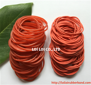 Dây thun sản xuất từ cao su thiên nhiên màu đỏ dùng trong Văn phòng phẩm / Mẫu thử miễn phí cung cấp từ Nhà máy sản xuất dây chun lớn tại Việt Nam